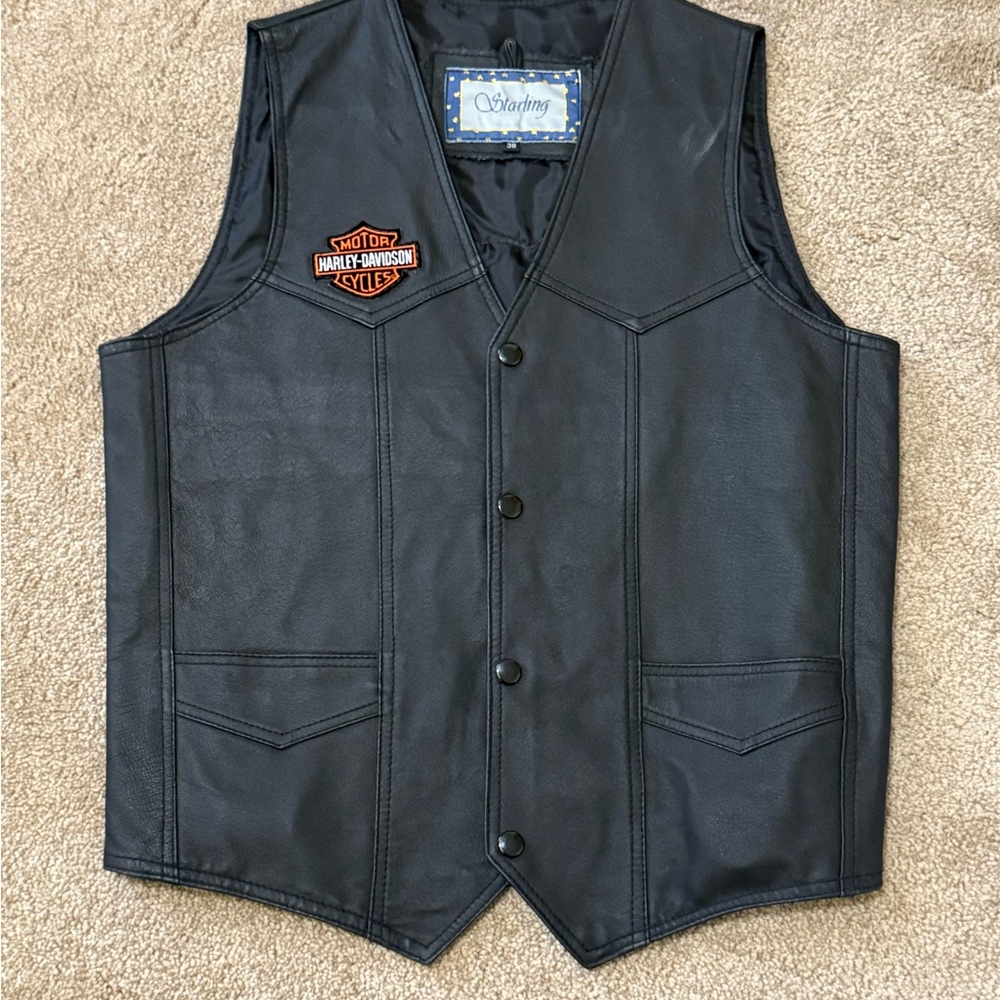 Harley-Davidson Black Leather Vest